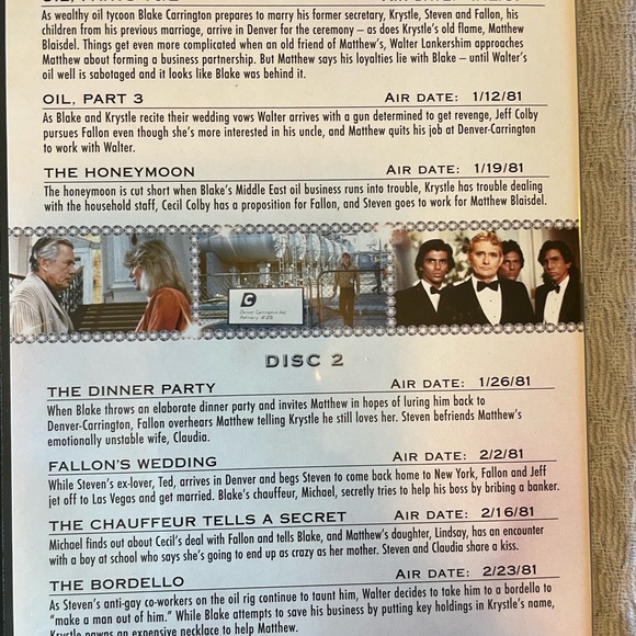 Dynasty tv series DVD Season 1 - Picture 2 of 2